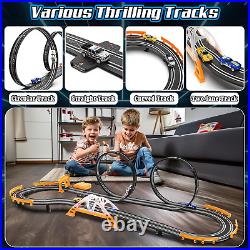 4 High-Speed Slot Cars Race Track Set Battery/Electric Powered, New