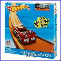 40 Feet Hot Wheels Kids Car Toy Stunt Track and Builder Pack with Racing Play Set