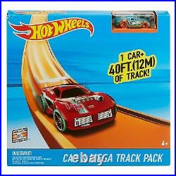 40 Feet Hot Wheels Kids Car Toy Stunt Track and Builder Pack with Racing Play Set