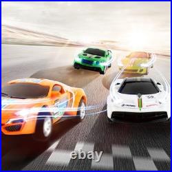 40FT Slot Car Race Track Set Electric Powered Super Loop Speedway with Four C