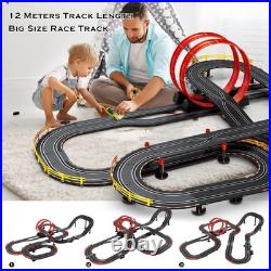 40FT Slot Car Race Track Set Electric Powered Super Loop Speedway with Four C
