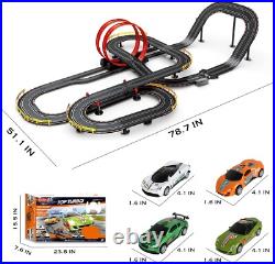40FT Slot Car Race Track Set Electric Powered Super Loop Speedway with Four C 40FT Slot Car Race Track Set Electric Powered Super Loop Speedway with Four C