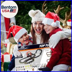 40FT Slot Car Race Track Set Electric Powered Super Loop Speedway with Four Cars