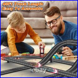40Ft Slot Racing Car Track for Kids 143 Electric Powered Big Race Track Set