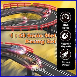 40Ft Slot Racing Car Track for Kids 143 Electric Powered Big Race Track Set