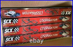 4pc CASE of SCX Compact 1/43 Loopinator Slot Car Set Porsche Electric Race Track
