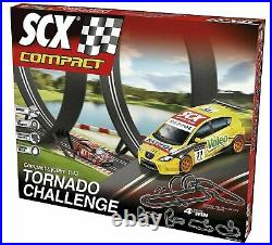 4pc CASE of SCX Compact 1/43 Tornado Challenge Slot Car Set Rally Race Track NEW