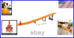 6-Lane Raceway Toy Set with 6 Cars, 8 Ft Track, Lights & Sounds