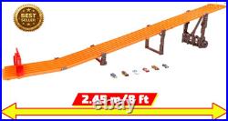 6 Lane Raceway Track Playset Lights Sounds 6 164 Scale Cars 8Ft Roll Up Storage