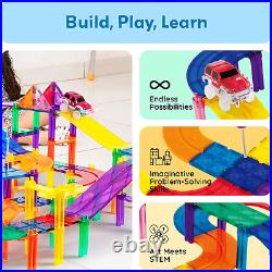 80-Piece Magnetic Race Car Track Building Set STEM Learning Toy