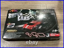 AFX 1/64 Super Cars Mega G+ HO Slot Car Track Set AFX22005 CARS INCLUDED