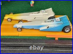 AFX 4GEAR Dragsters #1794 2 CAR SET, Both Run, Nice Display, Includes Track