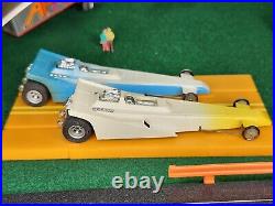 AFX 4GEAR Dragsters #1794 2 CAR SET, Both Run, Nice Display, Includes Track