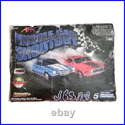AFX MEGA G Muscle Car ShootOut- Lightly Used Set 164 Scale 5 Layouts NO Cars AFX MEGA G Muscle Car ShootOut- Lightly Used Set 164 Scale 5 Layouts NO Cars