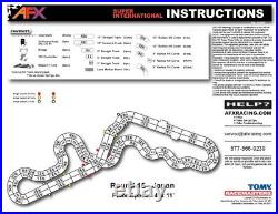 AFX Super International 4 Lane Mega G+ HO Slot Car race Track Set Tri-Power MG+