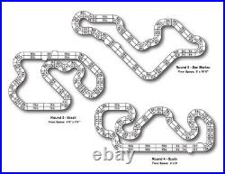 AFX Super International 4 Lane Mega G+ HO Slot Car race Track Set Tri-Power MG+