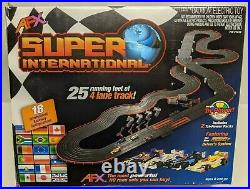 AFX Super International Set 25' AFX21018 Super G 4 Lane HO Slot Car Race Track