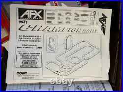 AFX TOMY Champion Rally 9941 Super G Track Set Cars Bkgrnd 50 Ft Complete WORKS