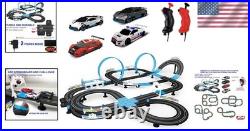 AGM MASETCH High-Speed Slot Car Racing Set with 4 Licensed Vehicles, 13.5m Track
