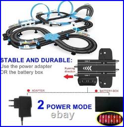 AGM MASETCH High-Speed Slot Car Racing Set with 4 Licensed Vehicles, 13.5m Track