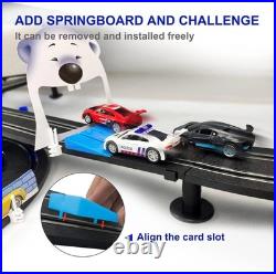 AGM MASETCH High-Speed Slot Car Racing Set with 4 Licensed Vehicles, 13.5m Track