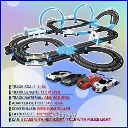 AGM MASETCH Slot Car Racing Set with LED Lap Counter, High Speed, Fuel Pit Stop