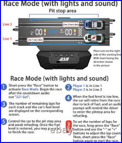 AGM MASETCH Slot Car Racing Set with LED Lap Counter, High Speed, Fuel Pit Stop
