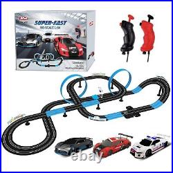 AGM MASTECH Slot Car Race Track Set, High Speed Series Tram Dual Track Set wi