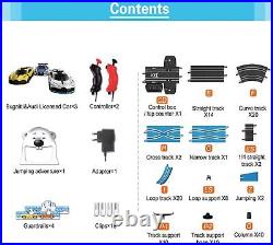 AGM MASTECH Slot Car Race Track Set, High Speed Series Tram Dual Track Set wi