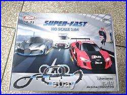 AGM MASTECH Slot Car Race Track Set, High Speed Series Tram Dual Track Set wi