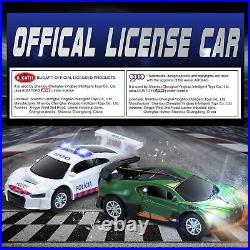 AGM MASTECH Slot Car Race Track Set with 4 Light-Up Cars Official Licensed, A