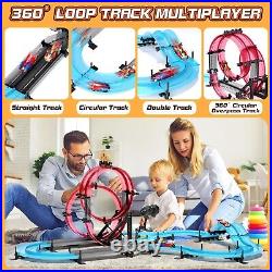 AIQI Slot Car Race Track Sets, Electric Race Car Track with 2 High-Speed Slot