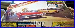 AURORA MODEL MOTORING GOOD HO #1304 TJET 4 LANE Slot Car Race Track Set 4 Cars