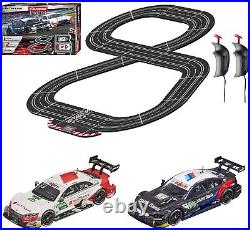 Analog Electric Slot Car Racing Track Set with Cars and Dual-Speed Controlles