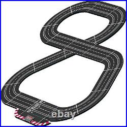 Analog Electric Slot Car Racing Track Set with Cars and Dual-Speed Controlles