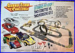 Artin Rare Slot Car Set Grand Team Challenge Four Racers 65 1/2 Foot Track Artin Rare Slot Car Set Grand Team Challenge Four Racers 65 1/2 Foot Track