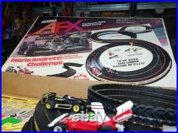 Aurora AFX Slot Car Race Track Set Mario Andretti Challenge Excellent