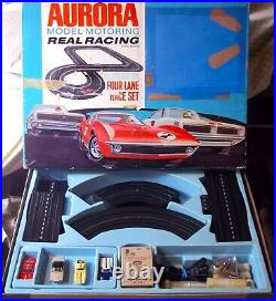 Aurora Tjet Good Ho #1324 Slot Car 4 Lane Race Track Set 4 Running Cars Afx Tyco