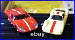 Aurora Vintage Good #1302 T-jet 2 Lane Ho Slot Car Race Track Set 2 Cars Tyco