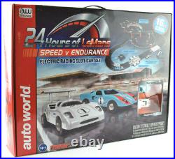 Auto World 24 Hours of Le Mans 16' HO Scale Slot Car Race Track Set SRS333