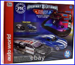 Auto World / Premium Hobbies Highway Getaway Mustang Viper HO Slot Car Race Set