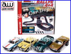 Auto World Rallye 4x4 Four Lane 12' Slot Car Set Wireless Controllers Auto World Rallye 4x4 Four Lane 12' Slot Car Set Wireless Controllers