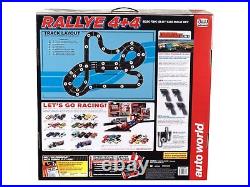 Auto World SRS348 HO Scale Rallye 4+4 Over 12' of 4 Lane Racing Action Slot Car