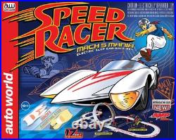 Auto World SRS361 1/64 Speed Racer Mach 5 Mania Slot Car Track Set