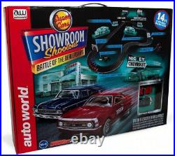 Auto World Showroom Shootout 14' HO Scale Slot Car Race Track Set SRS337