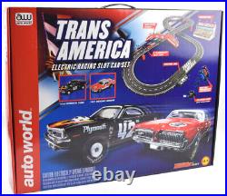 Auto World Trans America 10' HO Scale Slot Car Race Track Set SRS326