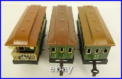 BING #7138103 PREWAR PASSENGER SET WithCLOCKWORK CAST IRON LOCO & CARS-EX. IN OB