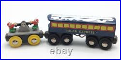 BRIO Polar Express Passenger Caboose Car & Elf Handcar Wooden Train Track Set