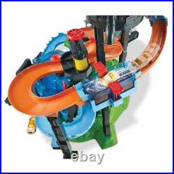 Big Hot Wheels Track Set Water Tower Color Changer Car with Huge Gator 2 ft Tall