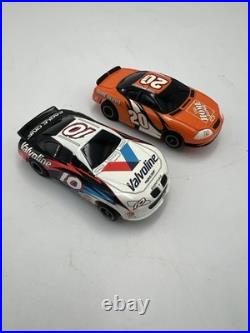 Big Lot of 1997 Life-Like HO Scale Slot Car Track Racing Set & 2 Cars Works